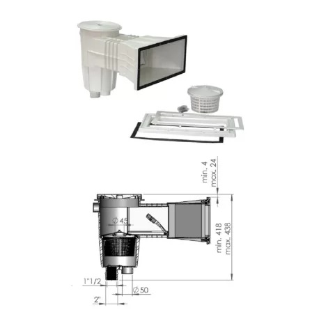 01464AQC Skimer 15 l za foliju