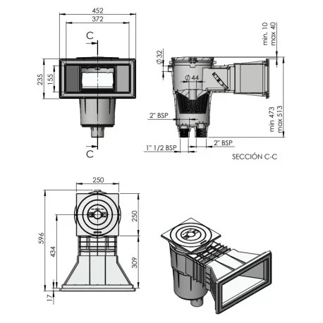 11304 Skimer 17.5 l za beton