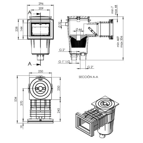 11310 Skimer 17.5 l za foliju