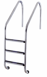 87111936 Ljestve FLEXINOX s 3 gazišta INOX 316, s protukliznom gumom na gazištu