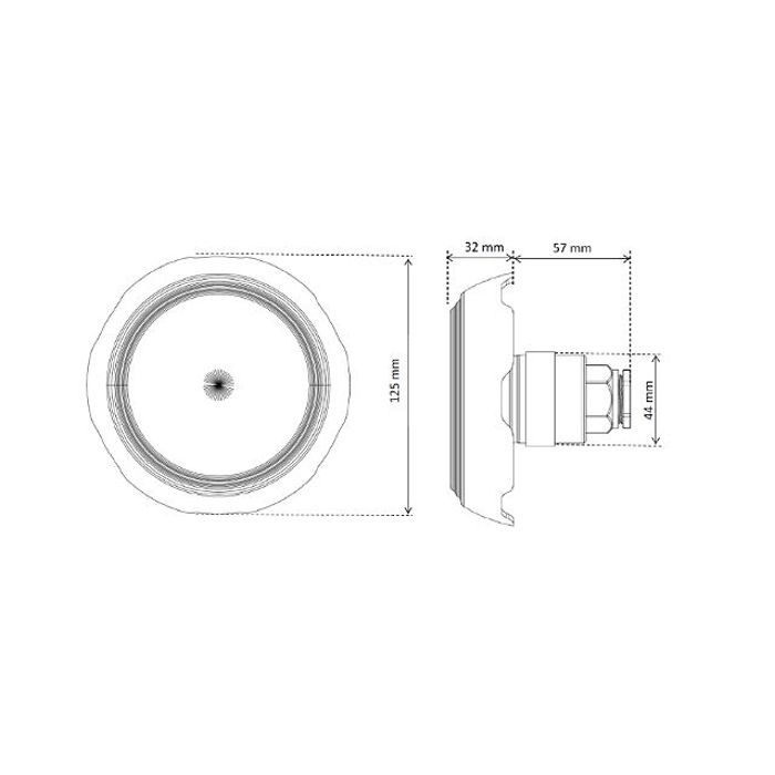 500866 MINI RGB LED REFLEKTOR  7 W, 12 V AC, 20 V DC, muški navoj 1 1/2"