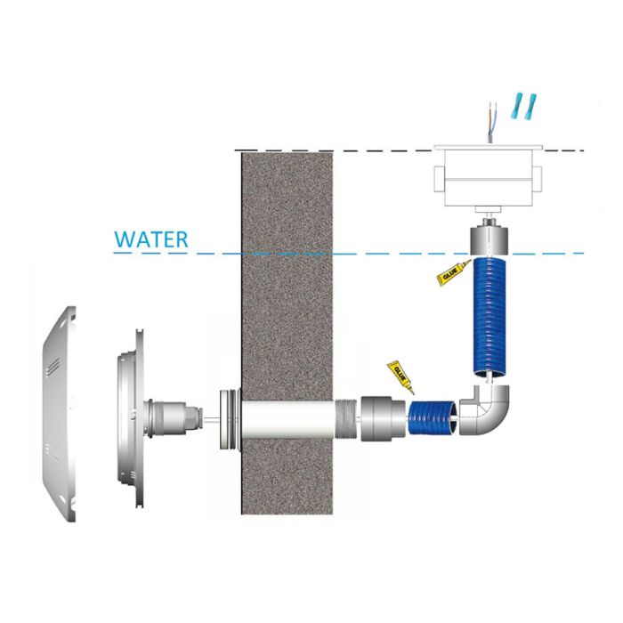 502877 LED reflektor RGB, 16W, na navoj 1 1/2'' za montažu u mlaznicu