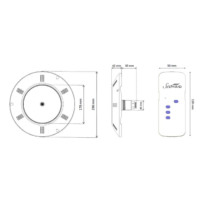 502877 LED reflektor RGB, 16W, na navoj 1 1/2'' za montažu u mlaznicu