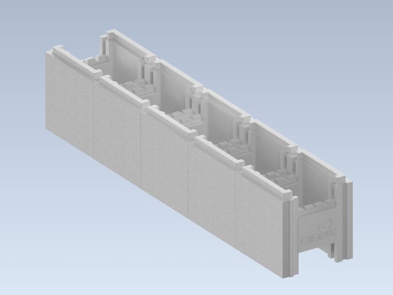 50004 K-POOL 250 RADIJUS bazenski element dim. 1250x250, visine 250 mm (3,2 kom/m2)