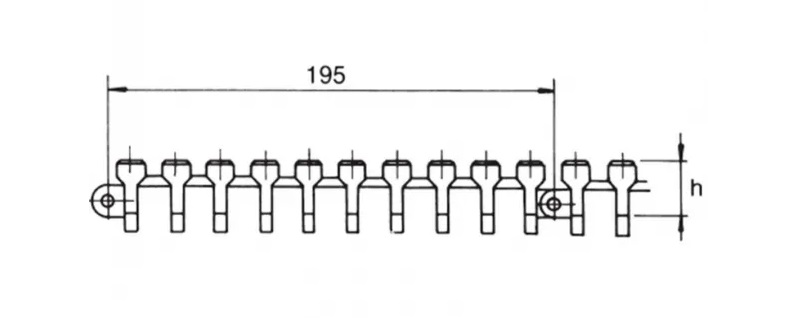 00217 Kanalska rešetka 22 x 245 mm