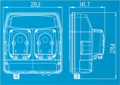 CXB8001101 Dozirna pumpa Twin Pool ph/Rx 3,0 lit/h, 1,5 bar
