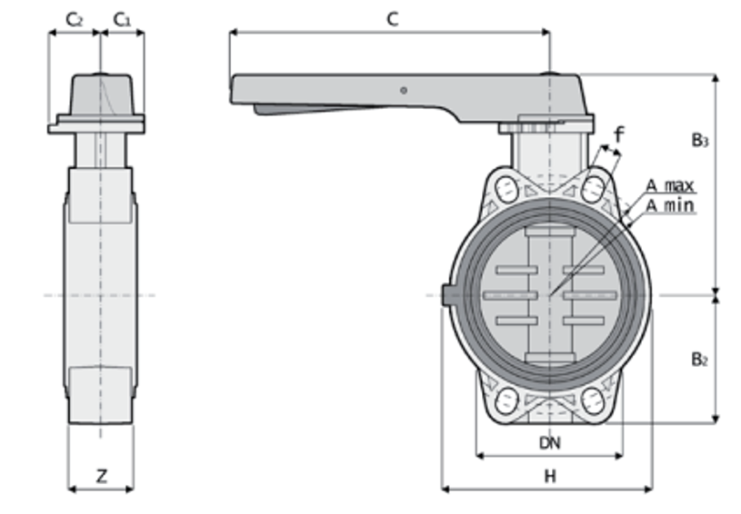 1V80011000W Leptir ventil D110