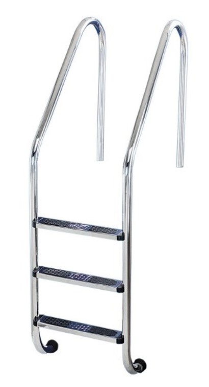 87111944 Ljestve FLEXINOX s 4 gazišta INOX 316, s protukliznom gumom na gazištu