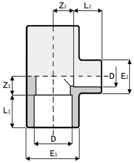 1RTR111F00 T-komad redukcija D110x50