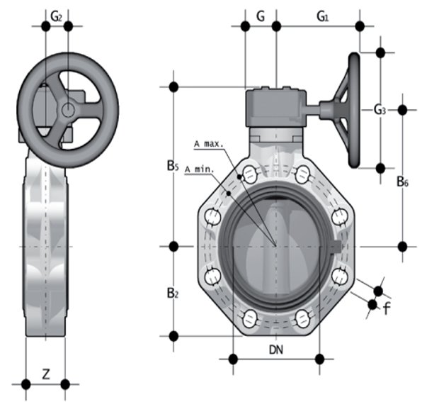 1V80033000 Leptir ventil D315