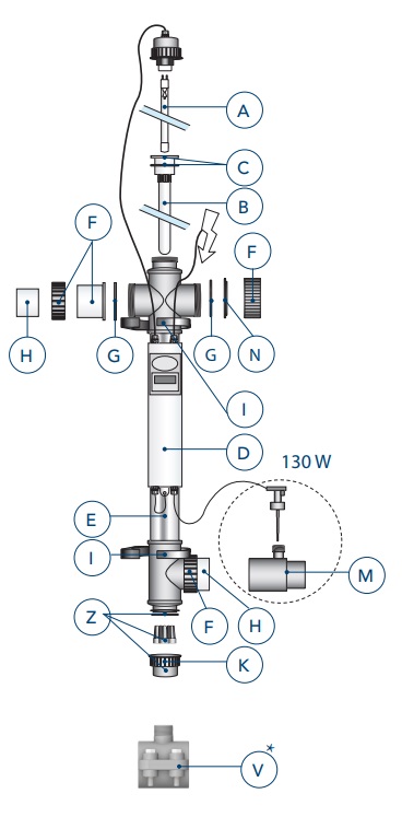 BD01402 UV STERILIZATOR TIMER UV-C 4ALL 40W BLUE LAGOON