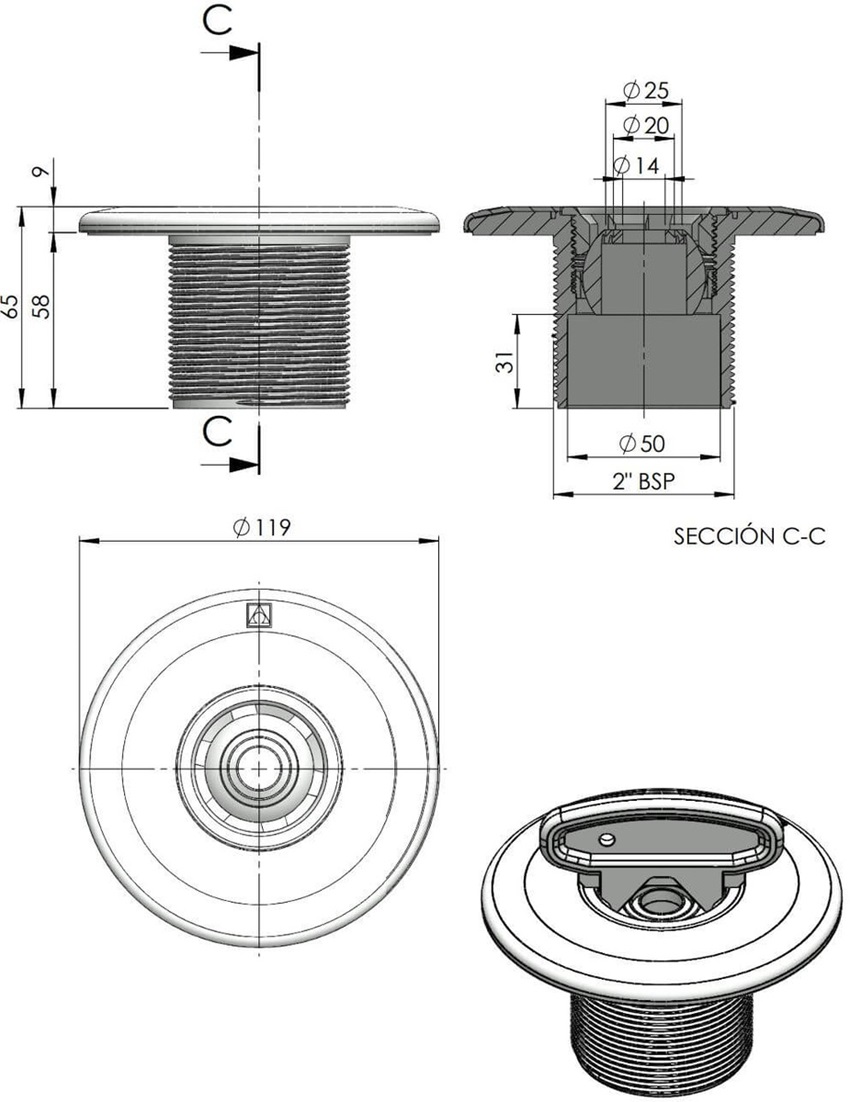 00295 Mlaznica MULTIFLOW za keramiku